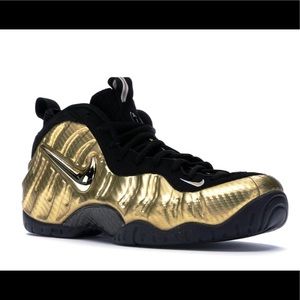 Air Nike Foamposite Pro Metallic Gold Mens US Size 11 Pre-Owned